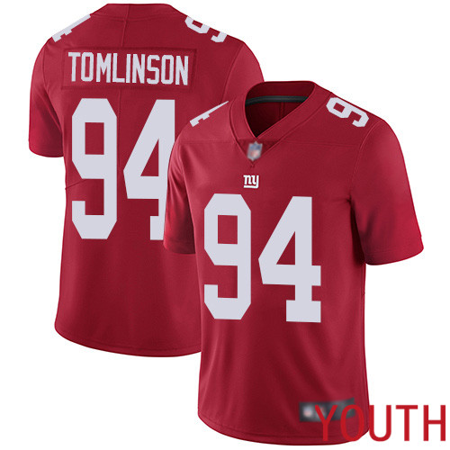 Youth New York Giants #94 Dalvin Tomlinson Red Limited Red Inverted Legend Football NFL Jersey->youth nfl jersey->Youth Jersey